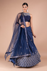 Sequin Tree Embroidered LehengaDSC05300
