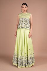 Floral Meadow Embroidered Skirt And Crop TopDSC05688