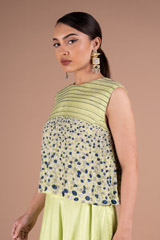 Floral Meadow Embroidered Skirt And Crop TopDSC05692