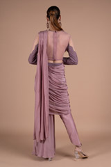 Crepe Draped Saree SetDSC06039