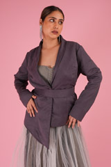 Metallic Jacket with Belt and GownDSC02536