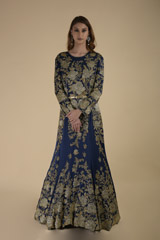Blue Silk Trail Gown1875_video