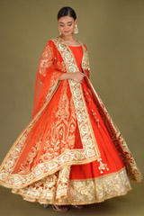 Gold Embellished Red AnarkaliDSC07249