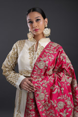 Ivory Chanderi Silk LehengaIMG_7446