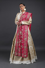 Ivory Chanderi Silk LehengaIMG_7452