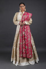 Ivory Chanderi Silk LehengaIMG_7454