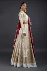 Ivory Chanderi Silk LehengaIMG_7460