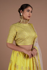 Yellow Silk LehengaDSC06209