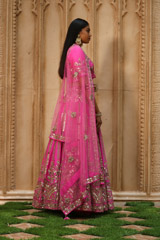 Hot Pink Raw Silk LehengaIMG_0769