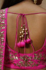 Hot Pink Raw Silk LehengaIMG_0784