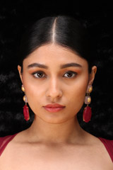 Pink Brick Onyx EarringsIMG_0858