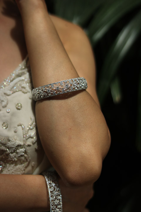 White Stone Embedded Bangle