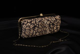 Gold Embroidered Long Clutch