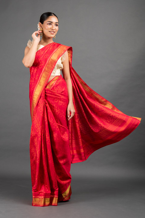Red Angadi Saree