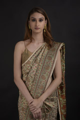 Beige Silk Saree_DTR0918