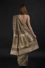 Beige Silk Saree_DTR0927
