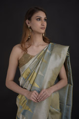 Blue Silk Saree_DTR1017