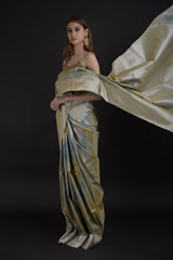 Blue Silk Saree_DTR1020