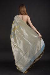 Blue Silk Saree_DTR1021