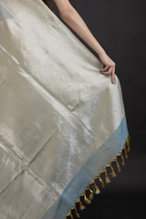 Blue Silk Saree_DTR1023