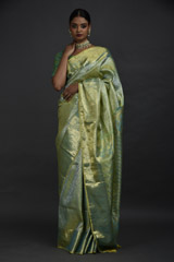 Pista Green Silk Saree_DSC5631