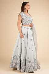Silk Crystal Sequins And Bead LehengaDSC02052