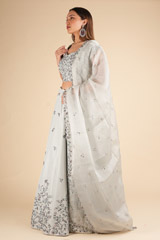 Silk Crystal Sequins And Bead LehengaDSC02053