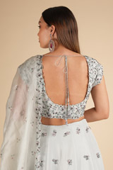 Silk Crystal Sequins And Bead LehengaDSC02058