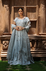 Silk Crystal Sequins And Bead LehengaIMG_8692