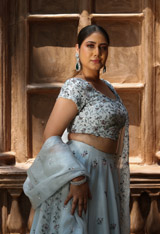 Silk Crystal Sequins And Bead LehengaIMG_8699