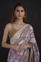Mauve Zari Saree_DTR1007