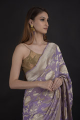 Mauve Zari Saree_DTR1009