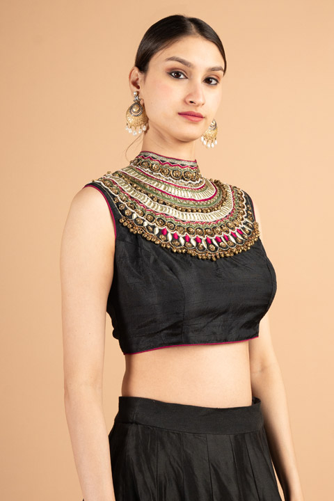 BLack Ghungroo Blouse