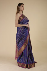 Navy Blue Kanjeevaram Saree_DTR1055
