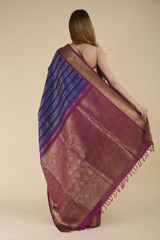 Navy Blue Kanjeevaram Saree_DTR1057