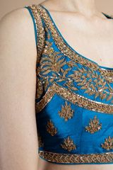 Blue Zari BlouseDSC09716