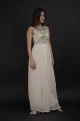 Ivory Embellished Top Bottom Set_DTR0796