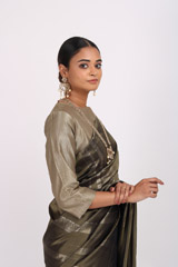 Olive Green Silk SareeIMG_5075