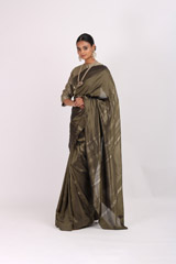 Olive Green Silk Saree