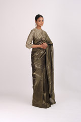 Olive Green Silk SareeIMG_5084