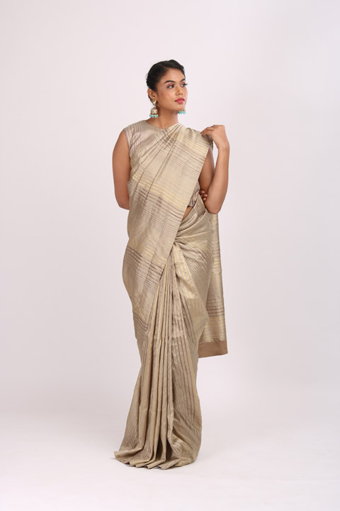 Pale Striped Saree