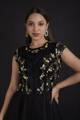 Black Tulle Dress_DTR9356