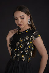 Black Tulle Dress_DTR9358