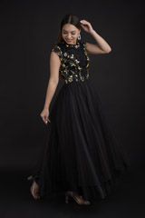 Black Tulle Dress_DTR9361