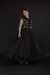 Black Tulle Dress_DTR9362