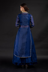 Navy Blue Asymmetric Top Bottom Set_DSC3647