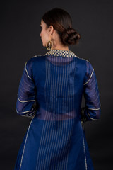 Navy Blue Asymmetric Top Bottom Set_DSC3648