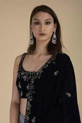 Blue Ombre Katdana Lehenga_DTR9669