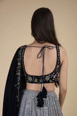 Blue Ombre Katdana Lehenga_DTR9672