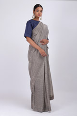 Grey Linen SareeIMG_3801
